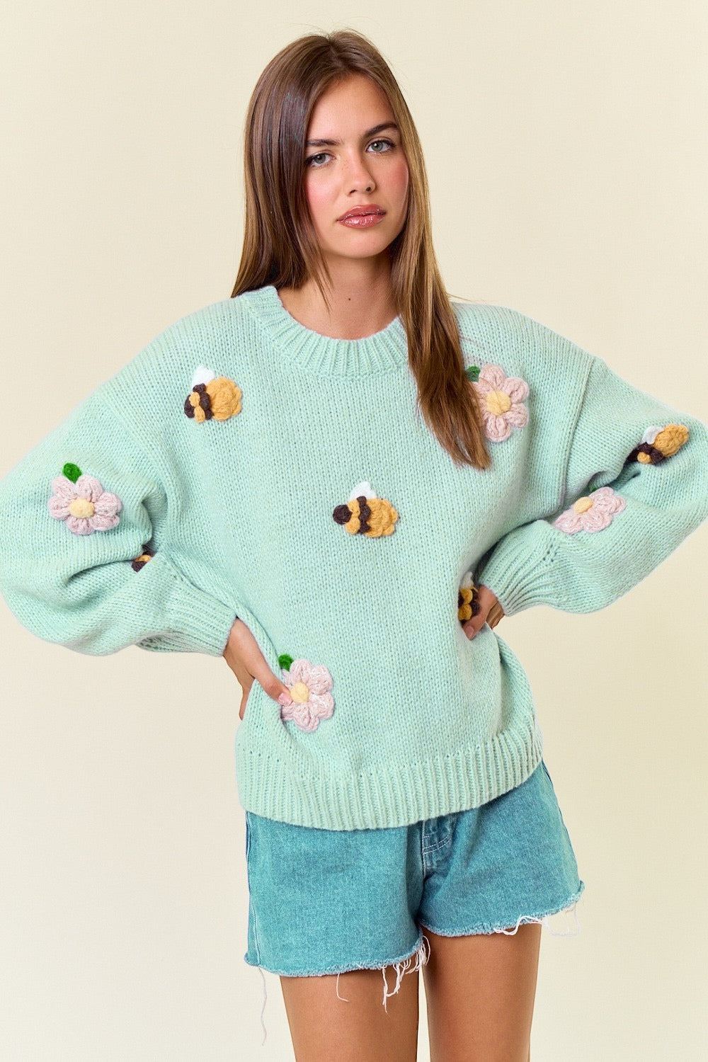 Sweater Honey Buzz Sage