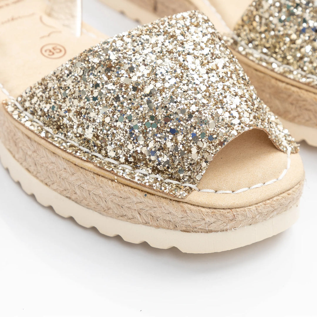Sandalias Pons Zurich Glitter Champagne
