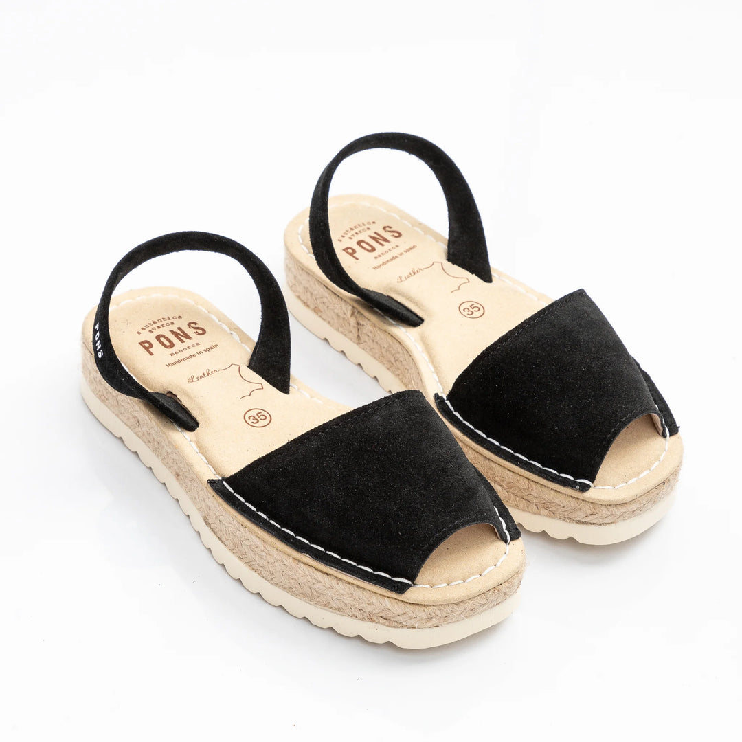 Sandalias Zurich Serraje Black