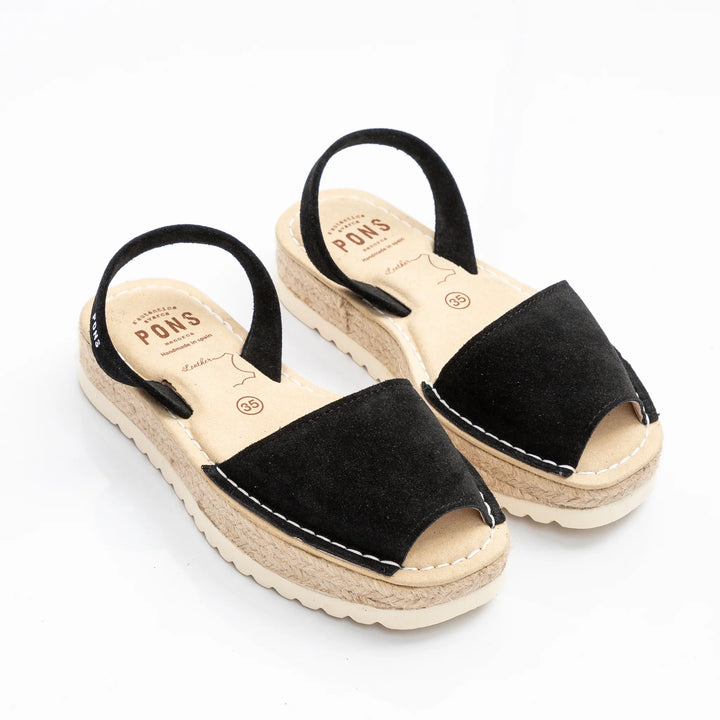 Sandalias Zurich Serraje Black