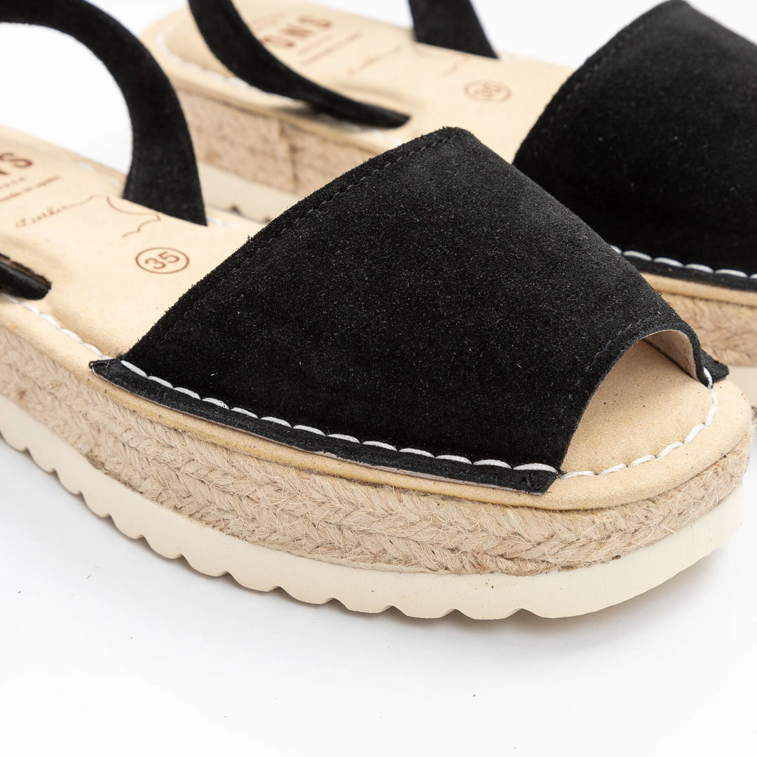 Sandalias Zurich Serraje Black