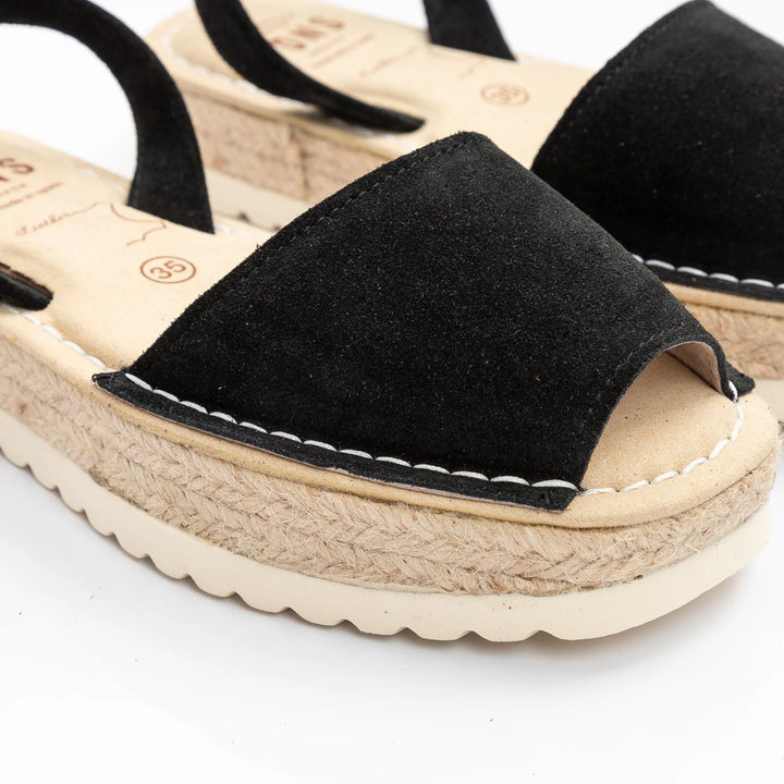 Sandalias Zurich Serraje Black