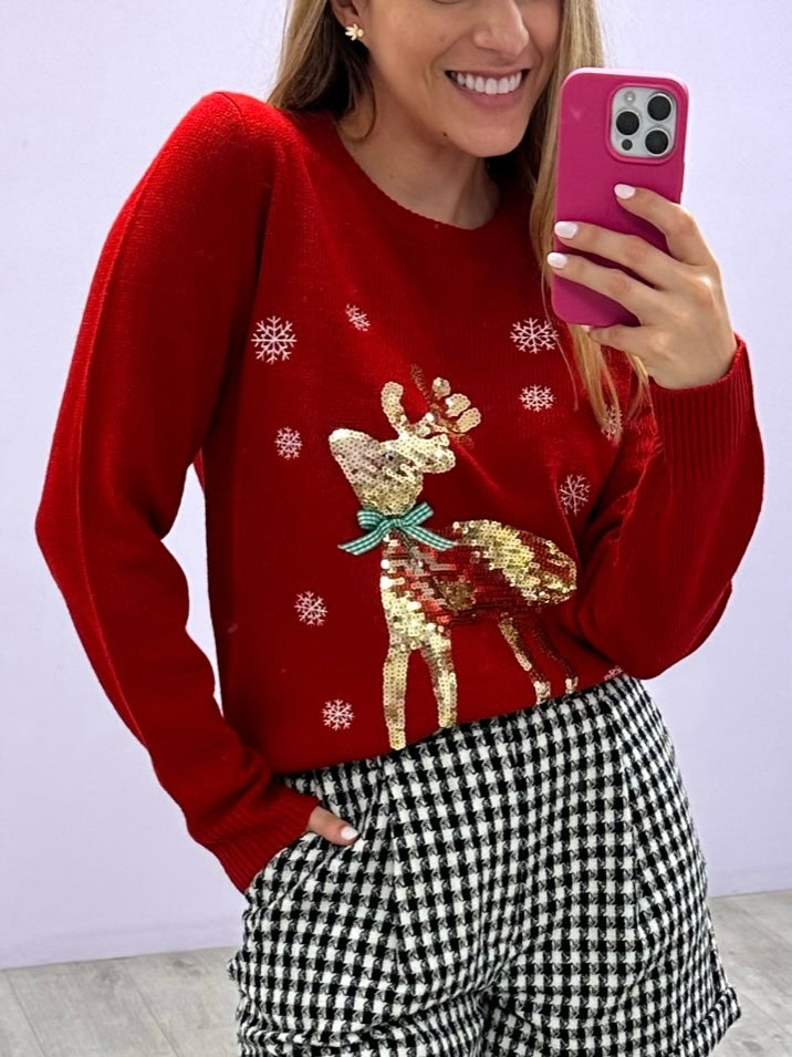 Sweater Baby Rudolph Red
