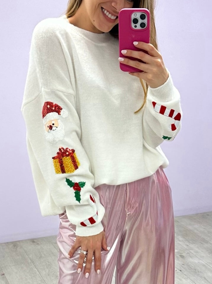 Sweater Christmas Spirit Blanco