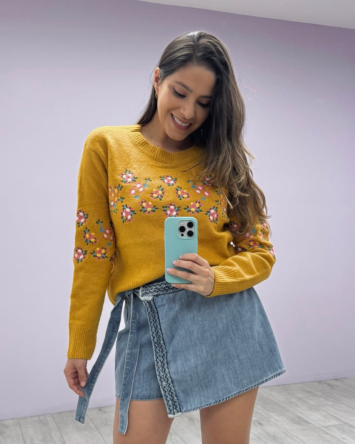 Sweater Honey Flower