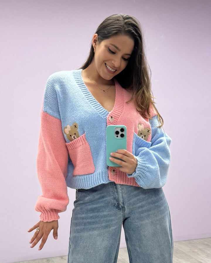 Cardigan Miss Teddy Pink