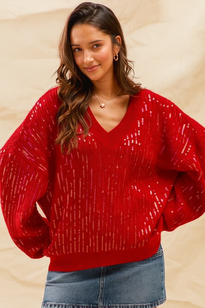 Sweater Frosty Glow Red