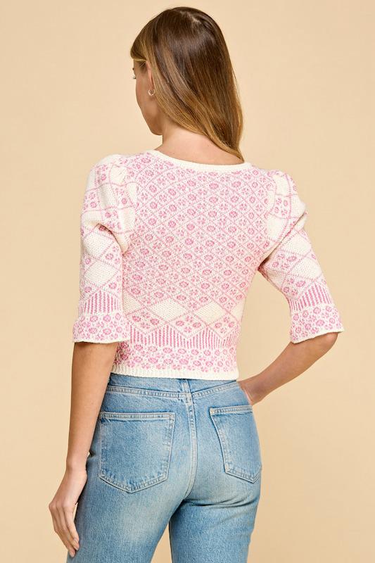 Cardigan Becca Rosado