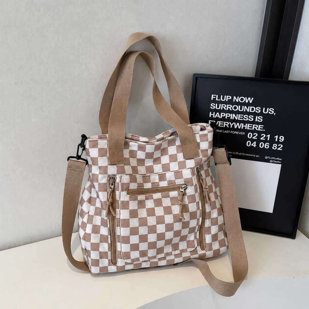 Bolso Pretty Check Mocha