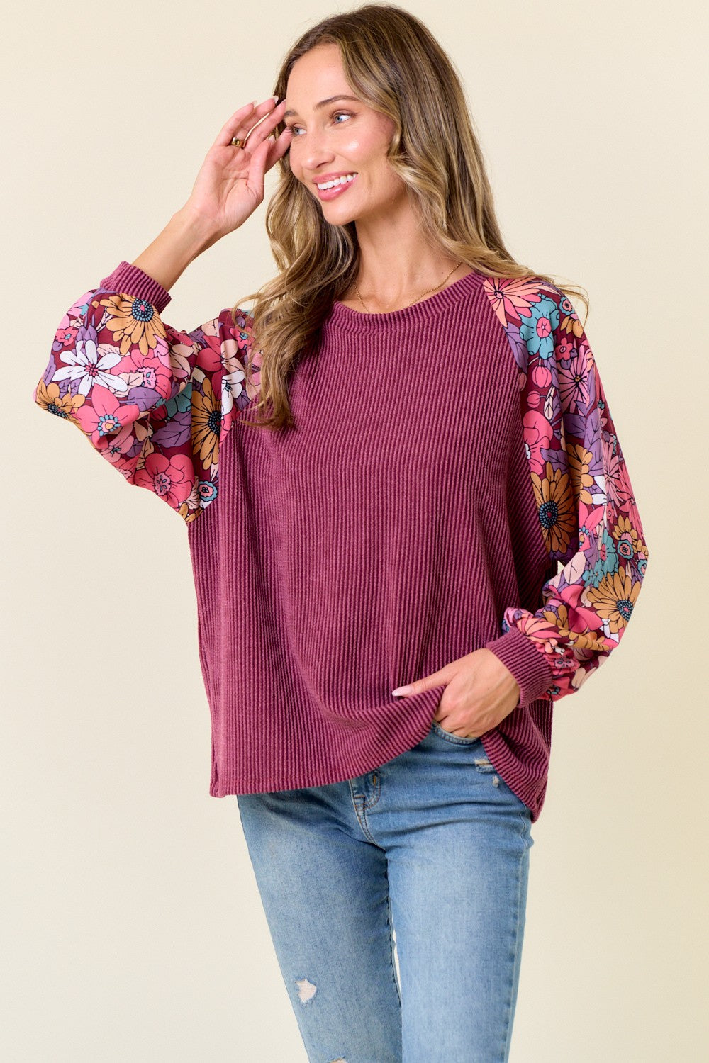 Blusa Blossom Burgandy