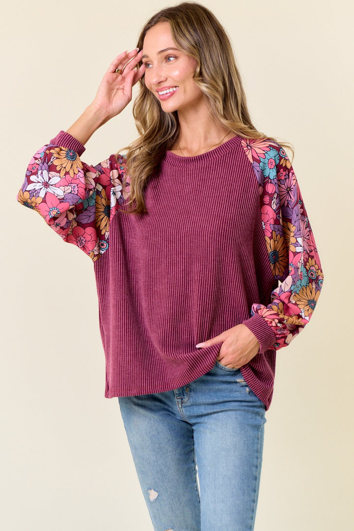 Blusa Blossom Burgandy