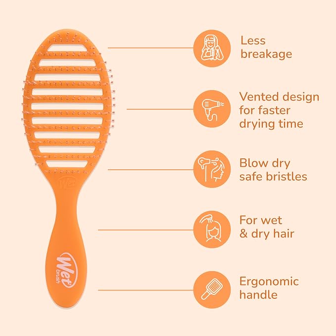 Cepillo Wet Brush Speed Dry Summer Quenchers Orange Crush