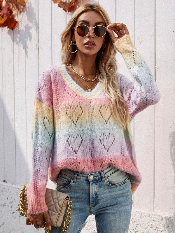Sweater Rainbow Hearts