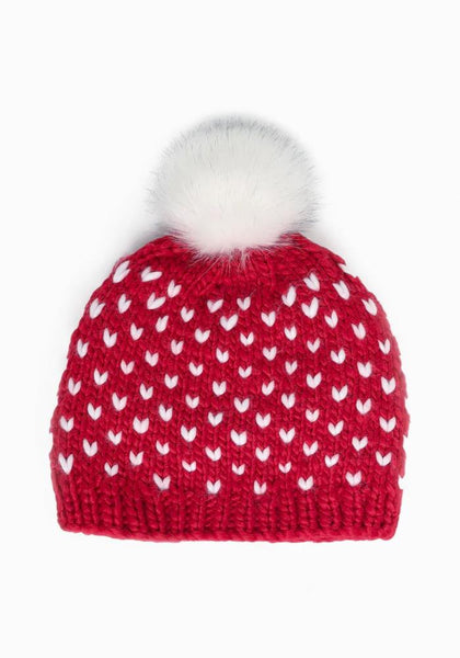 Beanie Mini Winnie Hearts Red